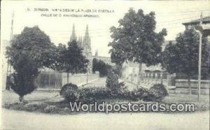 Vista Desde La Plaza De Castilla, Burgos Spain Tarjeta Postal Writing on back 