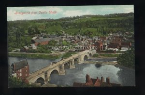 TQ3347 - Shropshire - Across the Bridge to Bridgnorth from Castle Walk, postcard