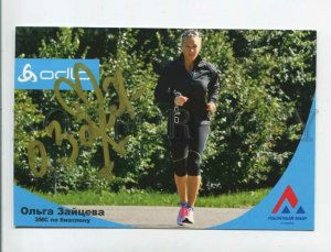 471377 RUSSIA 2014 year Sochi Olympics biathlete Olga Zaitseva autograph