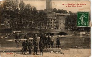 CPA SOMMIERES - Le Vidourle et Quai Cléon Griolet (459217) 