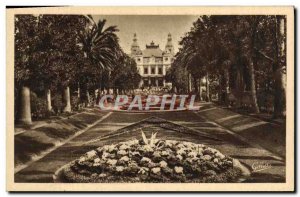 Old Postcard Monte Carlo Casino and Gardens