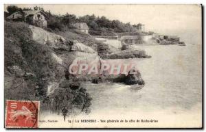 Old Postcard La Bernerie General view of the wild coast