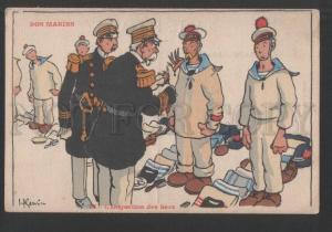 119201 FRENCH NAVY Inspectorate Bags by GERVESE Vintage PC