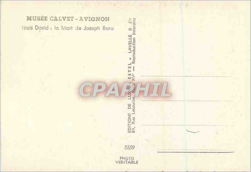 Postcard Modern Avignon Musee Calvet Louis David Death of Joseph Bara