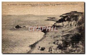 Old Postcard Paimpol La Falaise which inspired the bard Breton Thendate Boire...