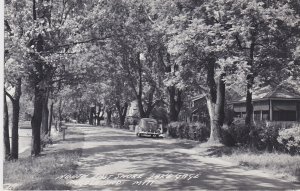 Indiana Angola Lake Gage North East Shore Street Scene Real Photo