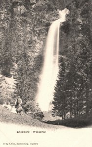 Vintage Postcard Waterfalls Engelberg Switzerland Verlag R. Hess Buchhandung