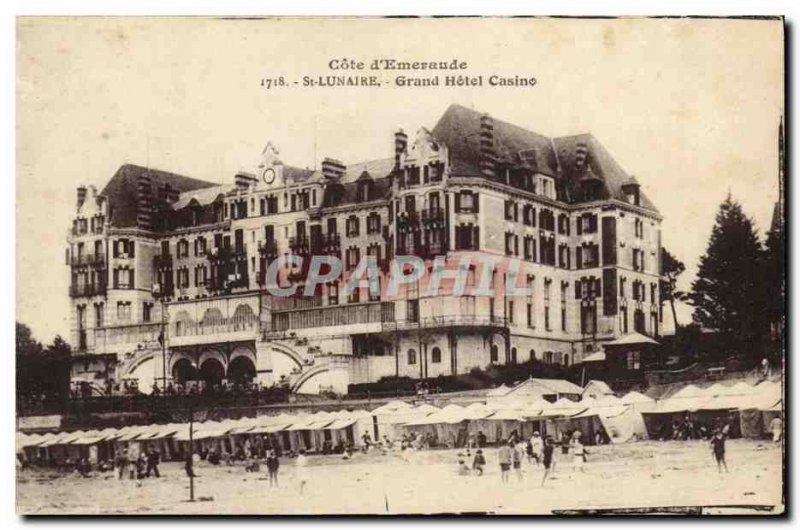 Postcard Old St Lunaire Grand Hotel Casino
