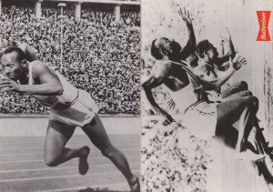 Jesse Owens Olympic Games Athletics 2x Postcard s