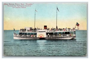 Vintage 1910's Postcard Glass Bottom Power Boat Emperor Catalina Island CA