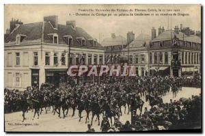 Old Postcard Police Detective national Funerals of victims of Plubiose openin...