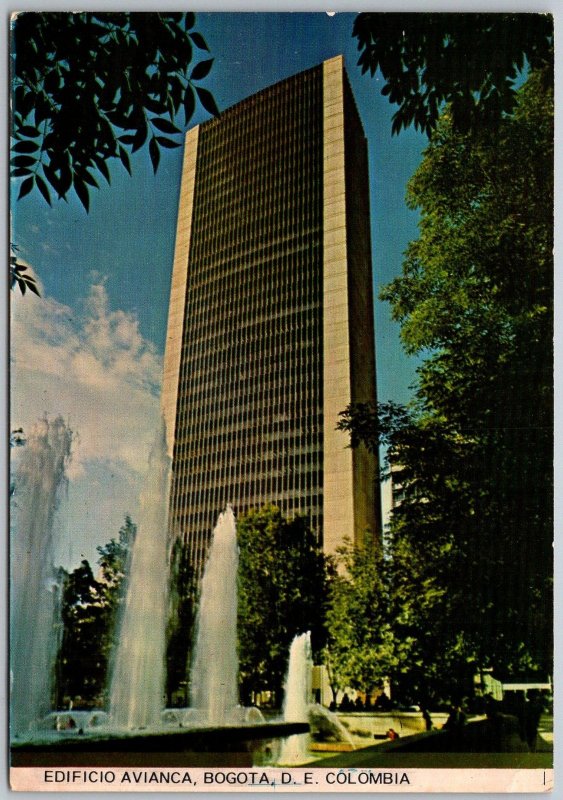 Bogota Colombia 1960s Postcard Edificio Avianca Office Building