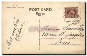 Old Postcard Native Village near Cairo Egypt