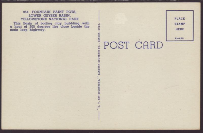 Fountain Paint Pots,Lower Geyser Basin,Yellowstone