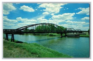 Postcard WY Fort Laramie 1875 Iron Army Bridge Wyoming