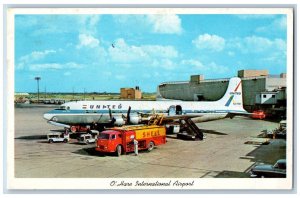 Chicago IL Postcard O Hare International Airport North West Side Airplane 1959