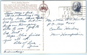Postcard - Historic Berkeley Plantation - Charles City, Virginia