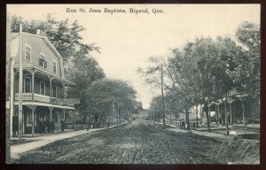 h158 - RIGAUD Quebec Postcard 1910s Rue St. Jean Baptiste by Castonguay