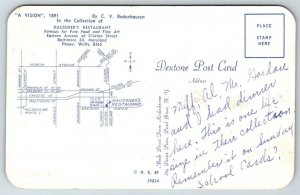 Restaurant Postcard - Haussner's - Baltimore, Maryland