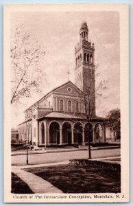 Montclair New Jersey Postcard Church Immaculate Conception Exterior 1910 Vintage