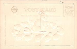 A90/ Easter Postcard Holiday Greetings c1910 Token Chicks Eggs Rabbit Circle 5