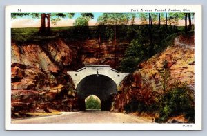 J94/ Ironton Ohio Postcard c1940s Park Avenue Tunnel Lawrence County 146