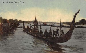 Siam Thailand Royal State Barge Vintage Postcard AA69015