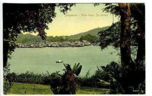 Singapore China View From St James Straits Settlements Postcard