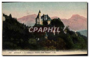 Postcard Old Annecy The castle of Menthon Saint Bernard