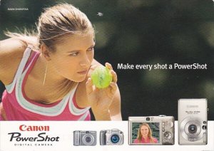 Advertising Canon Power Shot Digital Camera Maria Sharapova