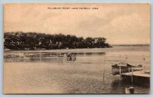 Lake Okoboji~~Outboard Motorboat~Pillsbury Point~Water Wheel~Gull Point~1950s PC