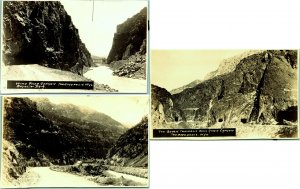 RPPC Lot of 3 Wind River Canyon Thermopolis Wyoming Real Photo Postcards