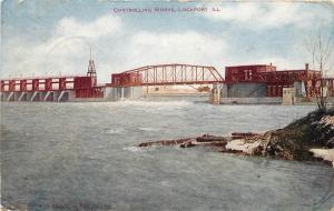 c1909 Postcard; Bridge & Controlling Works, Lockport IL Will County Posted