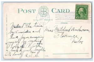 1913 On The Line Of The Union Pacific Tea Keattle Rock Green River WY Postcard