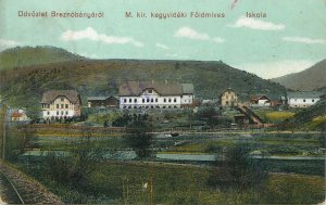 B584 Slovakia Breznóbánya (Brezno), Upper Hungary school vintage post