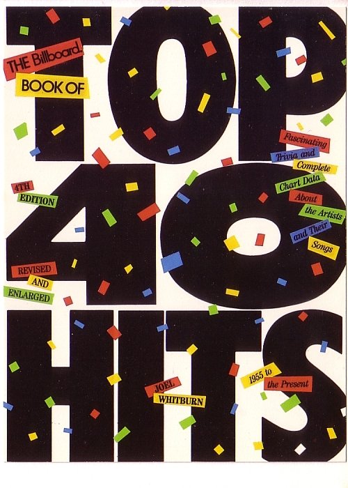 OVERSIZE, The Billboard Book Top 40 Hits, Joel Whitburn, 1989 Advertising