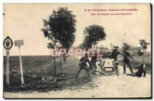 Customs Customs Old Postcard Frontiere Franco German An arrest smugglers