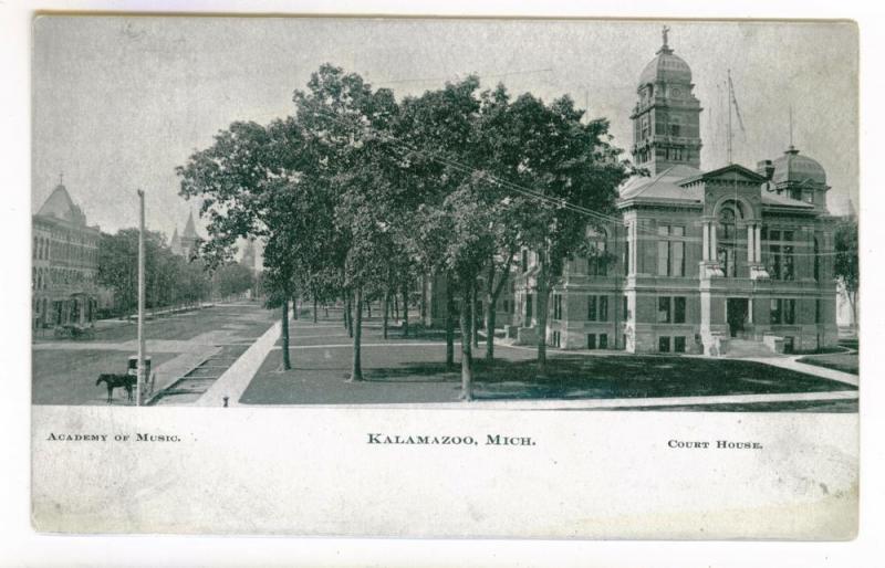 Kalamazoo, Michigan, Academy of Music, Court House, unused Postcard