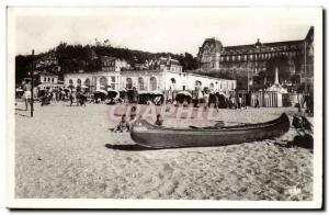 Houlgate Old Postcard The beach in front of the casino and the Bois de Boulog...