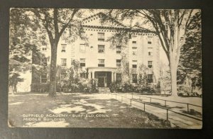 Vintage Suffield Academy Suffield CT Middle Building Real Picture Postcard RPPC