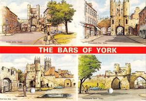 B96897 the bars of york postcard staple hole  uk