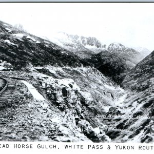 c1950s Alaska Railway RPPC Dead Horse Gulch White Pass Yukon Photo Postcard A98