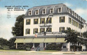 Grand Atlantic Hotel, Ocean Grove, New Jersey, Antique Postcard (T3468)