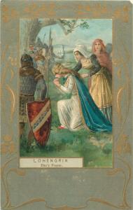 Lohengrin Elsa`s Prayer Raphael Tuck 1905 Wagner chromo postcard