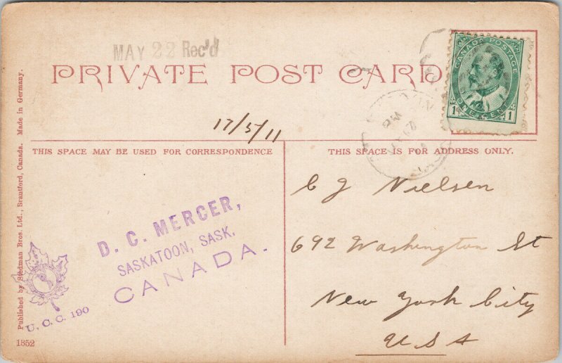 SS 'Prince Rupert' leaving Digby NS Nova Scotia DC Mercer Saskatoon Postcard G56 