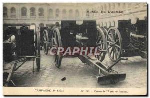 Old Postcard Army Cannons took on 77 & # 39ennemi Paris Musee de l & # 39armee