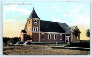 MILLINOCKET, ME Maine ~ ST. MARTIN'S CHURCH c1910s Penobscot County Postcard