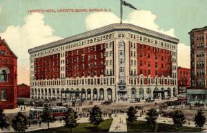 New York Buffalo Lafayette Hotel At Lafayette Square With Trolleys