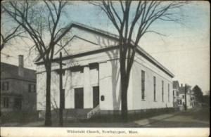 NEWBURYPORT MA Whitefield Church c1910 Postcard