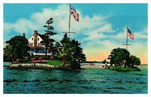 Postcard BRIDGE SCENE Thousand Islands Ontario ON AQ1217